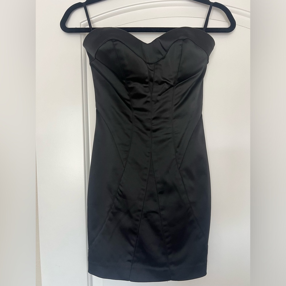 Black Strapless Mini Dress